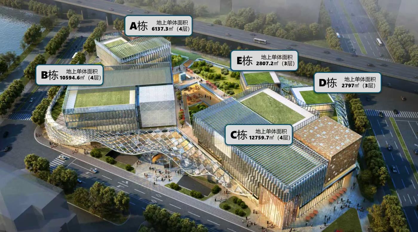 五栋建筑分布图